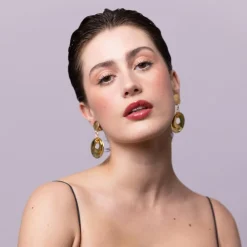 Boucles D'oreilles Clip argenté Voie Lactée