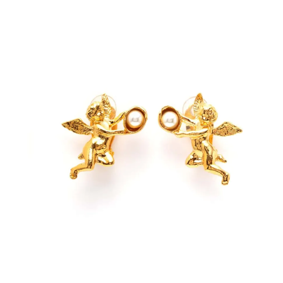 Boucles d'oreilles Clip doré Rencontre imprévue
