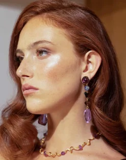 Boucles d'oreilles clip dorée Michele