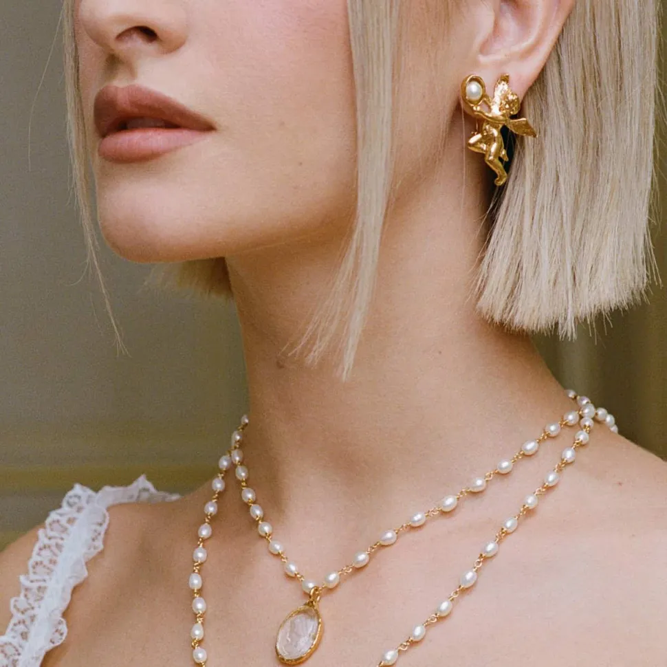 Boucles d'oreilles Clip doré Rencontre imprévue