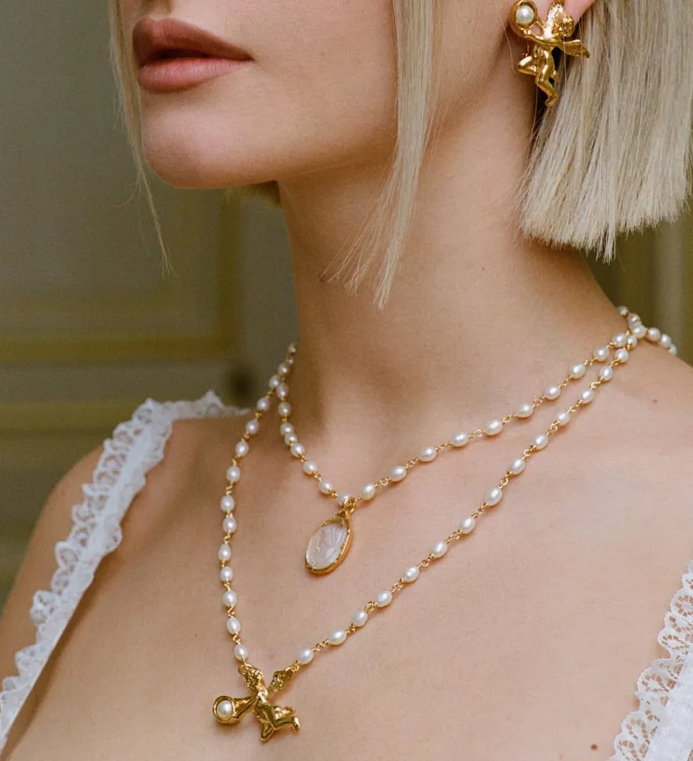 Boucles d'oreilles Clip doré Rencontre imprévue