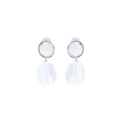 Boucles D'oreilles Clips Argenté Délicatesse