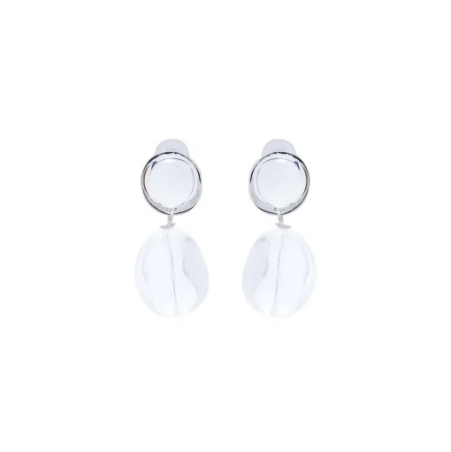 Boucles D'oreilles Clips Argenté Délicatesse