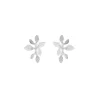 Boucles D'oreilles Clips Argenté Végétal