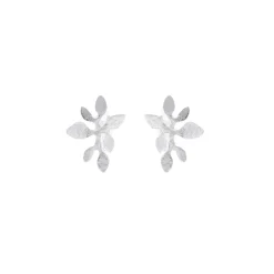 Boucles D'oreilles Clips Argenté Végétal