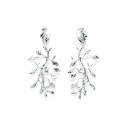Boucles D'oreilles Clips Argenté Végétal