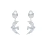 Boucles D'oreilles Clips Argenté Voyage
