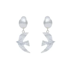 Boucles D'oreilles Clips Argenté Voyage