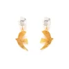 Boucles D'oreilles Clips Doré Argenté Voyage