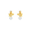 Boucles D'oreilles Clips Doré Végétal
