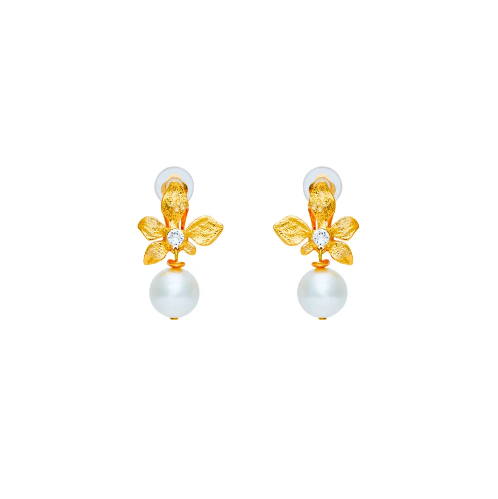 Boucles D'oreilles Clips Doré Végétal