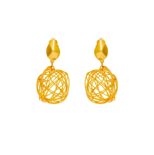 Boucles D'oreilles Clips Doré Padmée