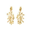 Boucles D'oreilles Clips Doré Végétal