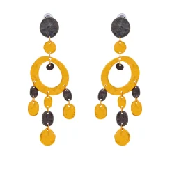 Boucles d'oreilles Clips Doré Laiton Mille et une Nuits