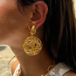 Boucles D'oreilles Clips Doré Padmée