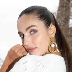 Boucles D'oreilles Clips Doré Mille Et Une Nuit
