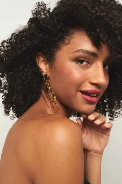 Boucles D'oreilles Clips Doré Végétal