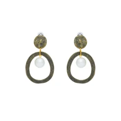 Boucles D'oreilles Clips Laiton Mille Et Une Nuit