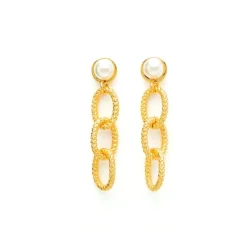 Boucles d'oreilles dorée L'Heure dorée