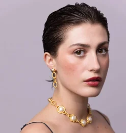 Boucles d'oreilles dorée L'Heure dorée