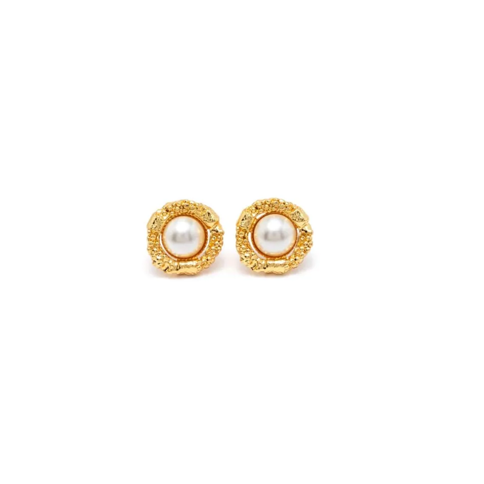 Boucles D'oreilles percée Doré L'heure Dorée