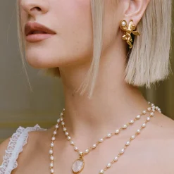 Boucles d'oreilles percée doré Rencontre imprévue