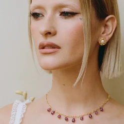 Boucles D'oreilles percée Doré L'heure Dorée