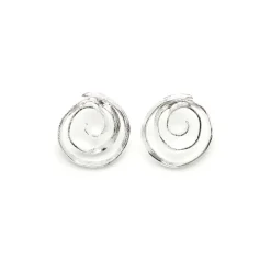 Boucles d'oreilles percées argenté Paris