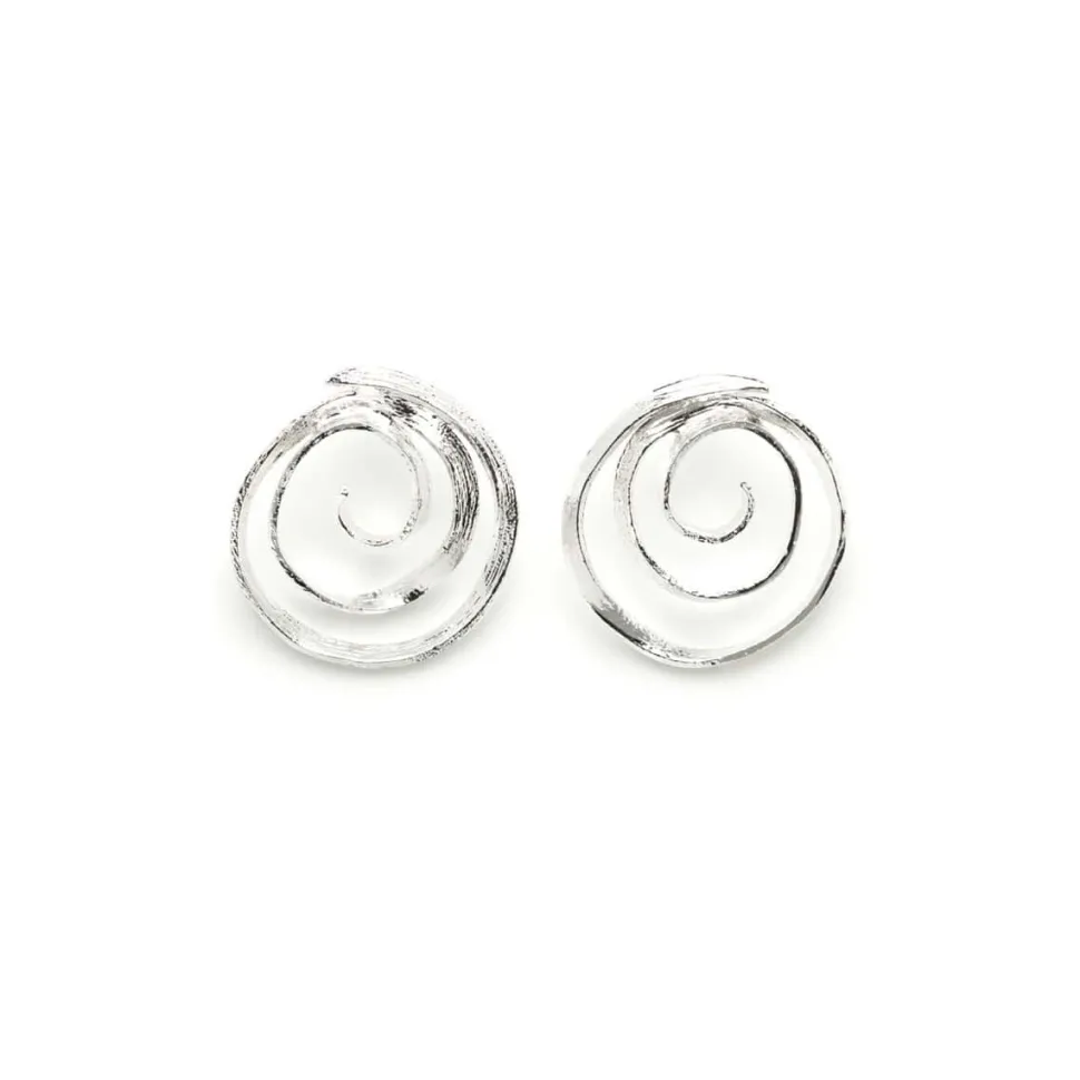 Boucles d'oreilles percées argenté Paris