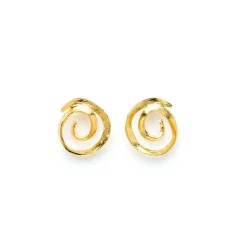 Boucles d'oreilles percées doré Paris