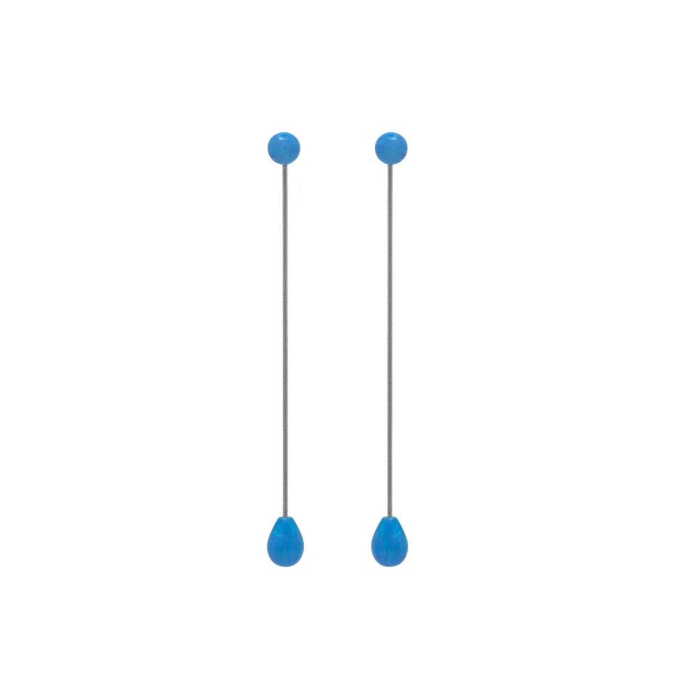 Boucles D'Oreilles Percées Argent Opaline