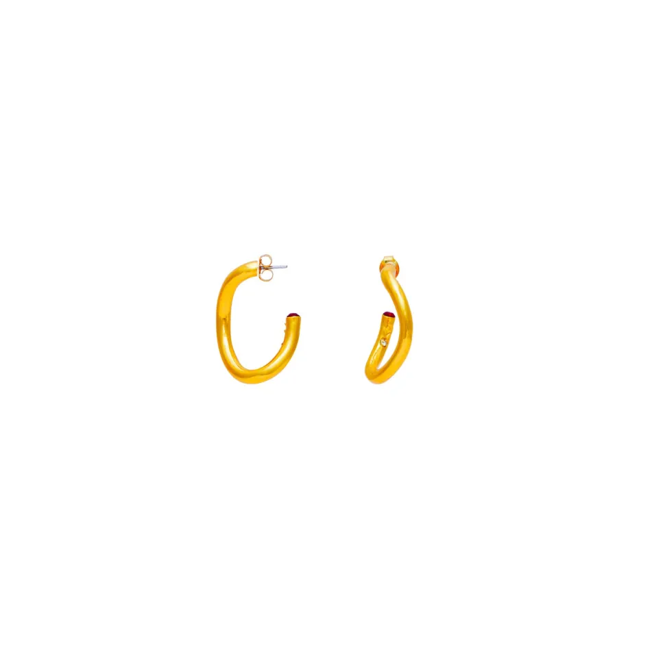 Boucles D'oreilles Percées Doré Padmée