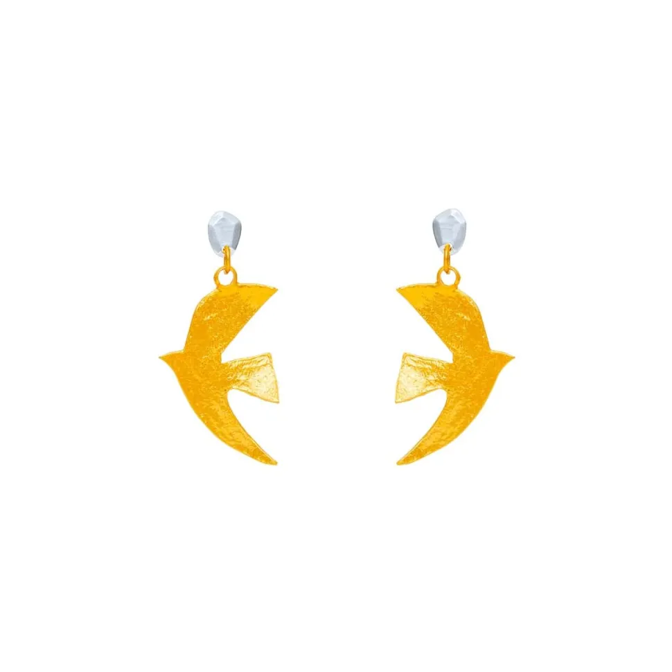 Boucles D'oreilles Percées Doré Voyage
