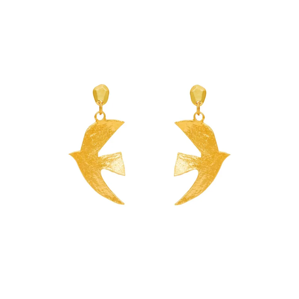 Boucles D'oreilles Percées Doré Voyage