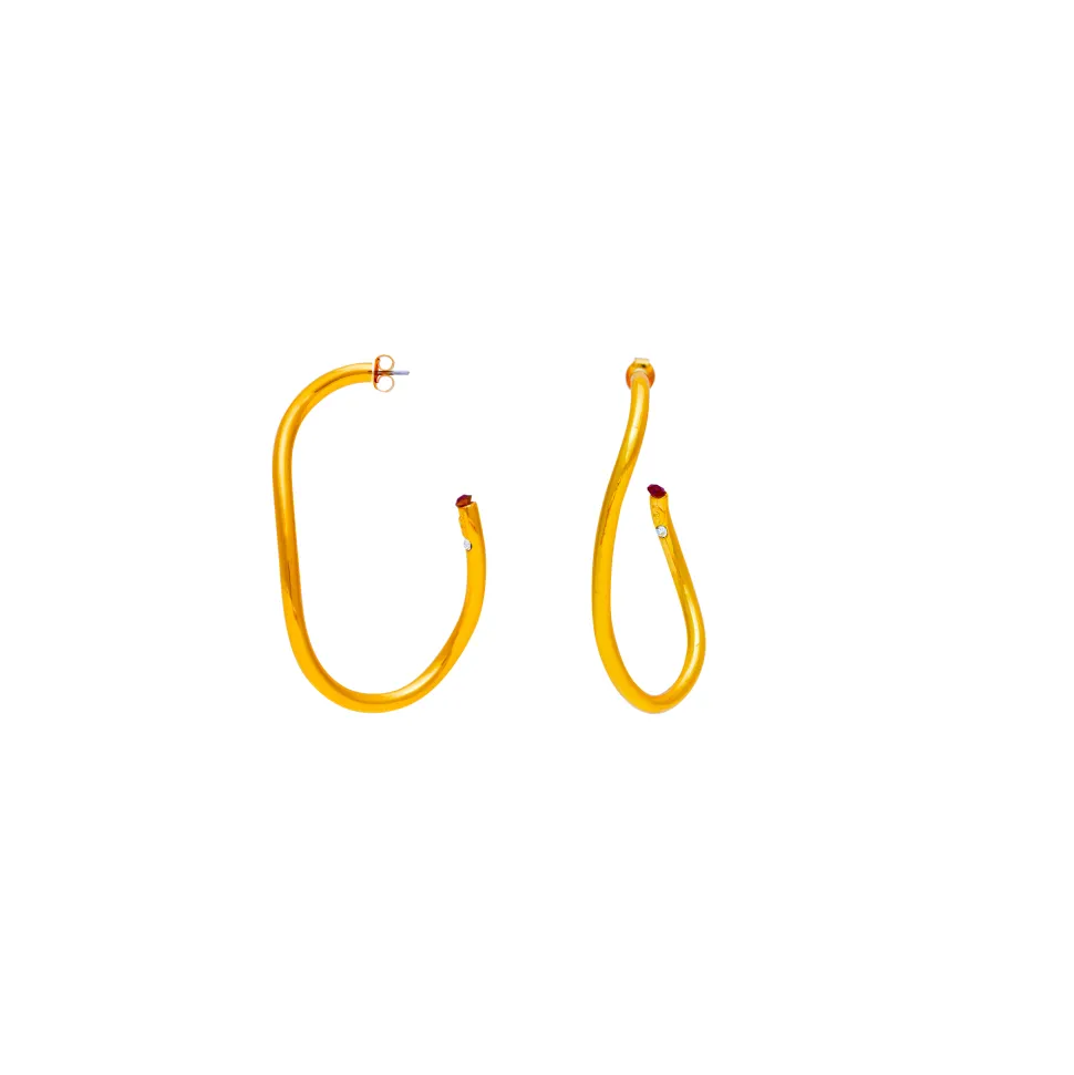 Boucles D'oreilles Percées Doré Padmée
