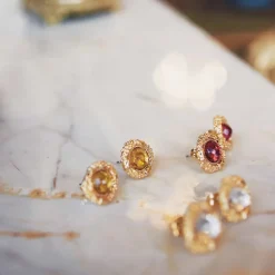 Boucles D'oreilles percées L'heure Dorée