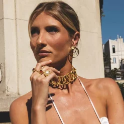 Boucles d'oreilles percées argenté Paris