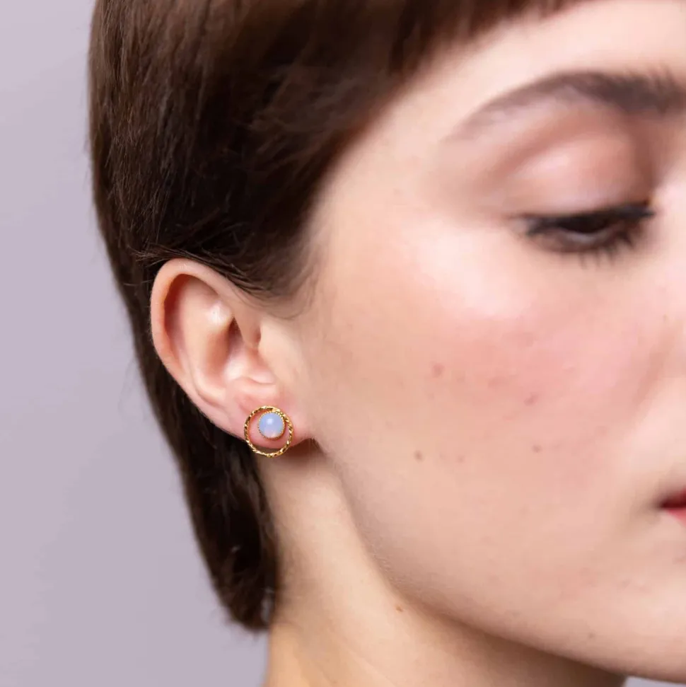 Boucles D'oreilles Percées Doré L'heure Dorée
