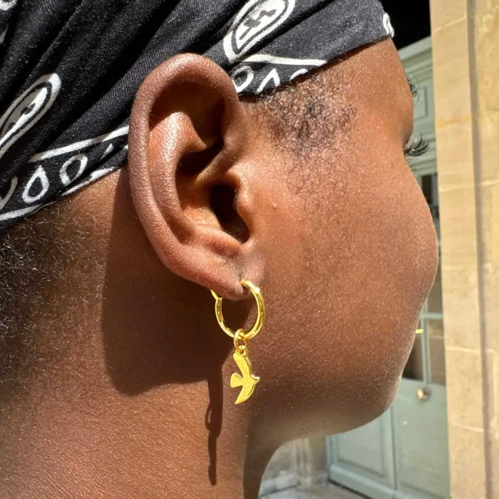 Boucles D'oreilles Percées Doré L'heure Dorée