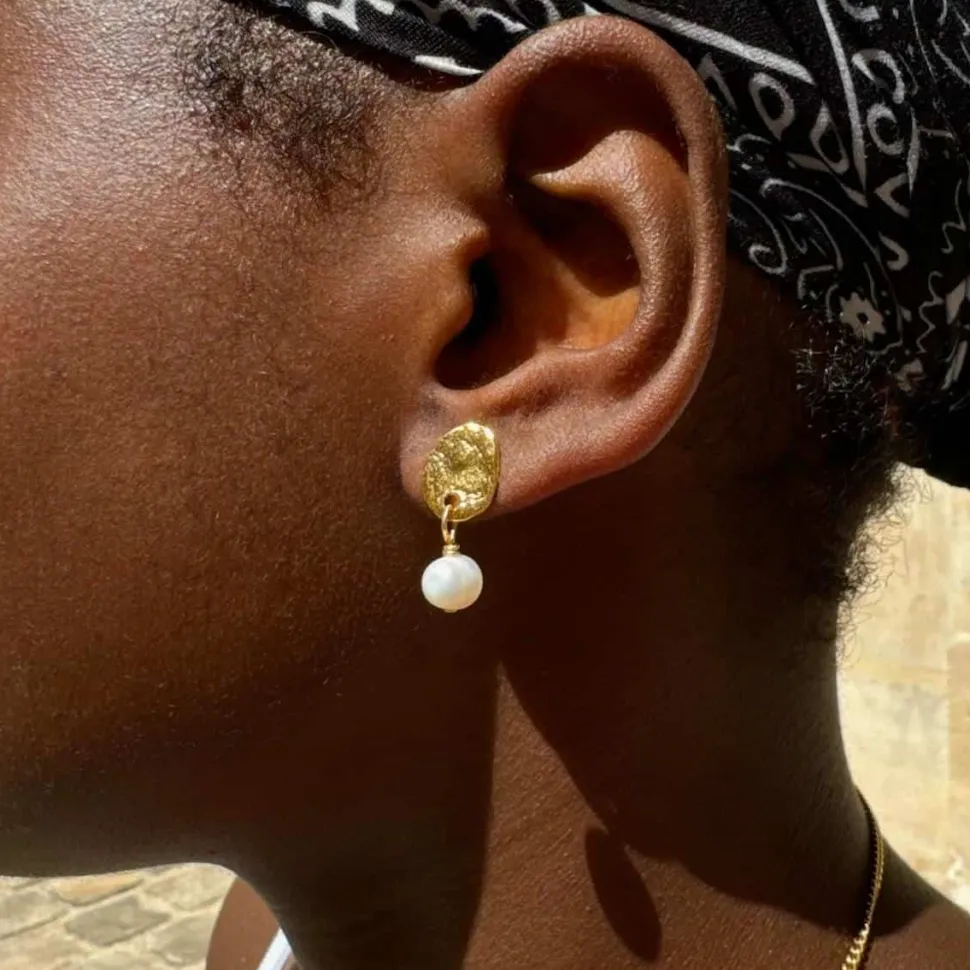 Boucles D'oreilles Percées Doré Mille Et Une Nuit