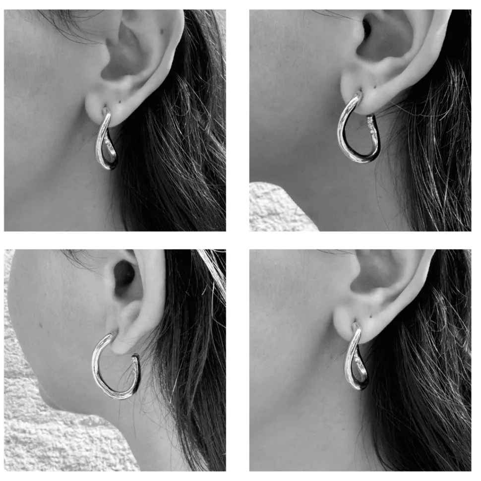 Boucles D'oreilles Percées Argenté Padmée