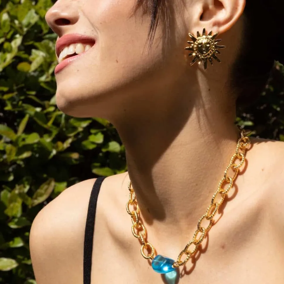 Boucles D'oreilles Percées Doré 41 Degrés