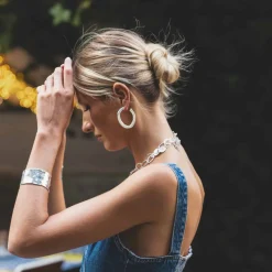 Boucles D'oreilles Percées Argenté Olala