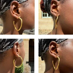 Boucles D'oreilles Percées Doré Padmée