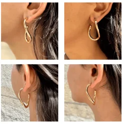 Boucles D'oreilles Percées Doré Padmée