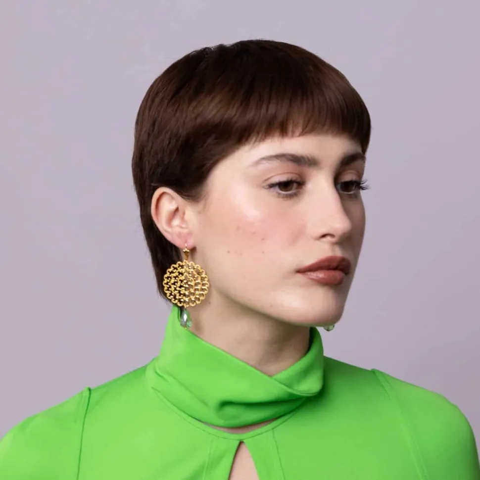 Boucles D'oreilles Percées Doré Maitika
