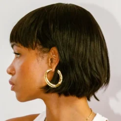 Boucles D'oreilles Percées Doré Olala