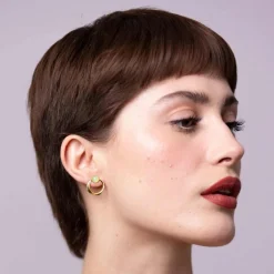 Boucles D'oreilles Percées Doré L'heure Dorée