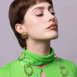 Boucles D'oreilles Percées Doré 41 Degrés