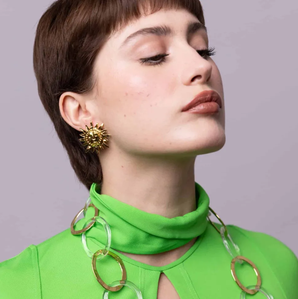 Boucles D'oreilles Percées Doré 41 Degrés